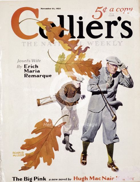 Cover of "Collier's" magazine, November 1931. Creator: Ronald McLeod.