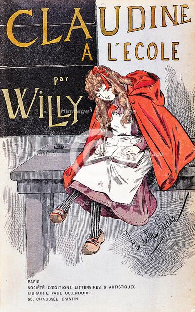 Cover of "Claudine à l’école" by Willy, 1900. Creator: Della Sudda, Emilio (1868-1924).