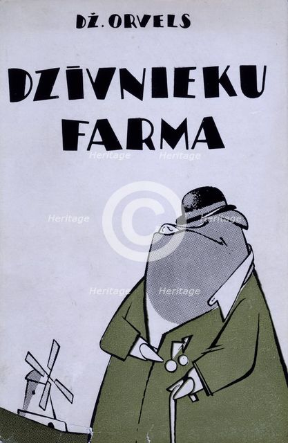 Cover of a Latvian translation of George Orwell's "Animal Farm", 1954. Creator: Unknown.