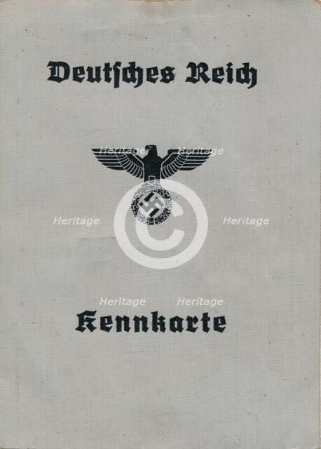 Cover of a Nazi German identity card, c1944. Artist: Unknown.