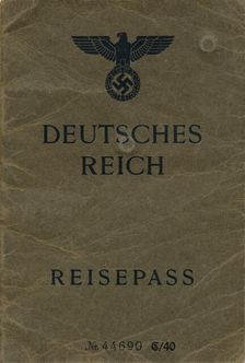Cover of a Nazi German passport, c1941