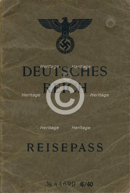 Cover of a Nazi German passport, c1941. Artist: Unknown.
