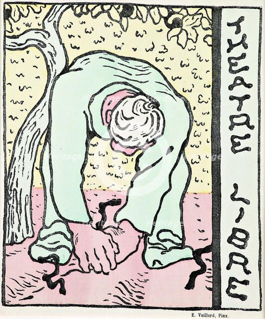 Cover of a programme of the Théâtre Libre, 1890. Creator: Vuillard, Édouard (1868-1940).