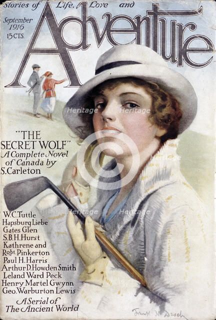 Cover of Adventure magazine, September 1916. Artist: Unknown