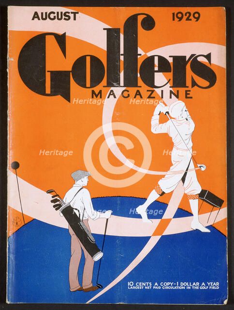 Cover of 'Golfer's Magazine', American, August 1929. Artist: Unknown