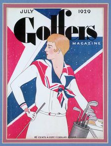 Cover of Golfers Magazine, American, July 1929