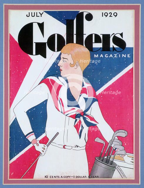 Cover of Golfers Magazine, American, July 1929. Artist: Unknown