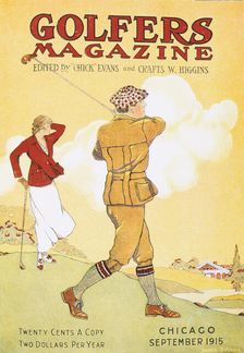Cover of Golfers Magazine, American, September 1915