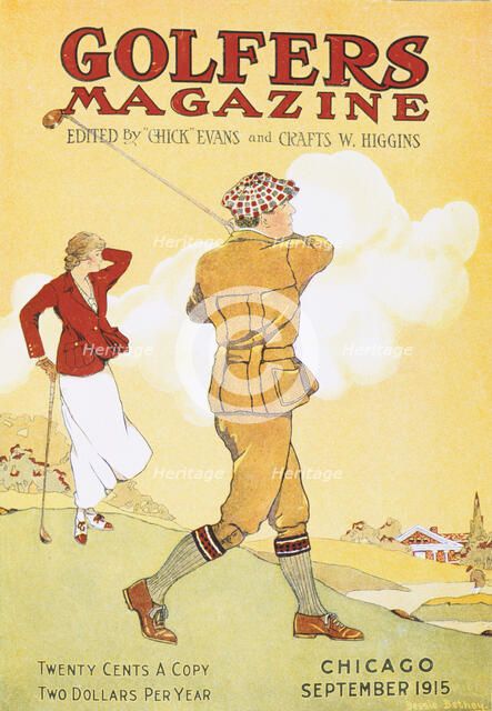 Cover of Golfers Magazine, American, September 1915. Artist: Unknown