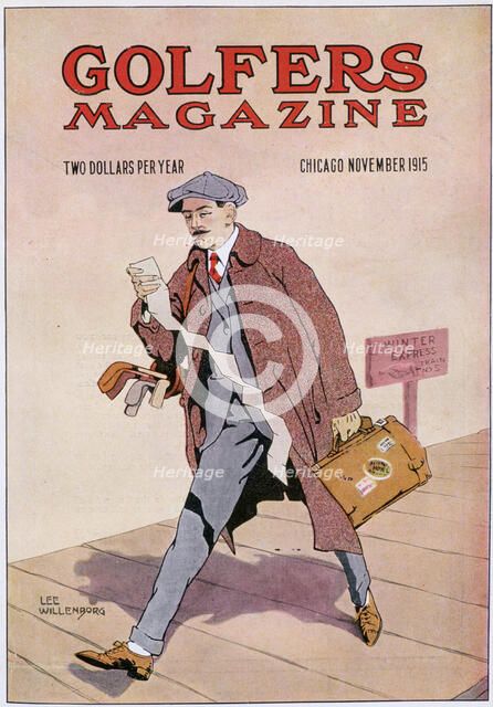 Cover of Golfers Magazine, Chicago, November 1915. Artist: Unknown