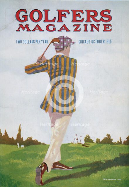 Cover of Golfers Magazine, Chicago, October 1915. Artist: Unknown