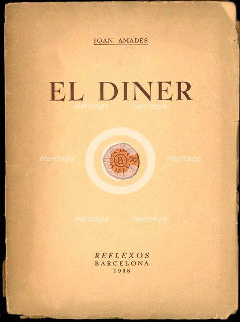 Cover of 'El diner' by Joan Amades, published by Editorial Reflexos, Barcelona, ??1938.