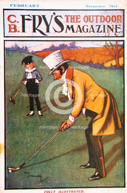 Cover of "Fry's Magazine", from February, c1904-c1914. Creator: CB Fry.