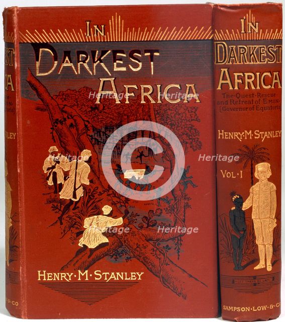 Cover of "In Darkest Africa", by Henry Morton Stanley, 1890. Creator: Unknown.