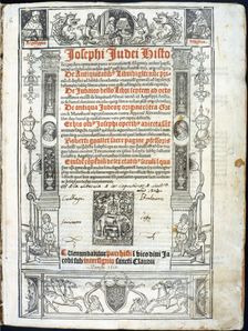 Cover of Josephi Judei Historici parchment of the time by Josephus Flavius (37 AD-100 AD), 1510. Creator: Josefo, Flavio (37dC- 100 dC)