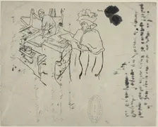 Cover of L'Estampe originale, with notes, 1893. Creator: Henri de Toulouse-Lautrec