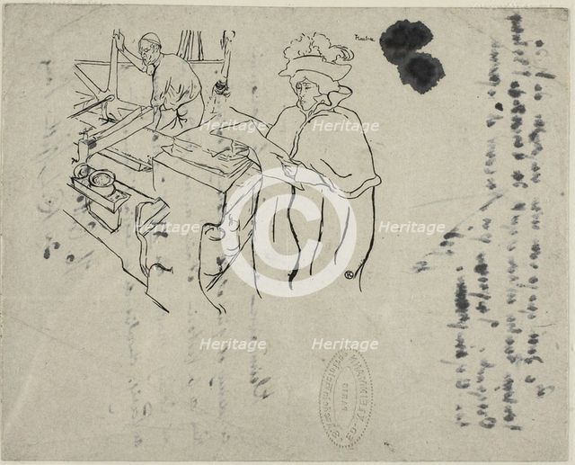 Cover of L'Estampe originale, with notes, 1893. Creator: Henri de Toulouse-Lautrec.