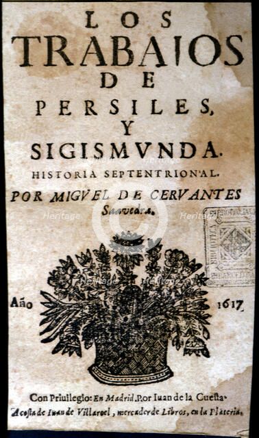Cover of 'Los trabajos de Persiles y Sigismunda' (Works of Persiles and Sigismunda) by Miguel de …