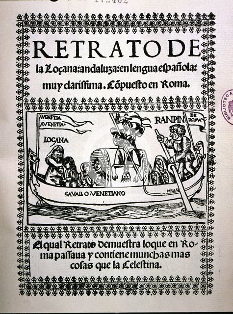 Cover of 'La lozana andaluza' (The lush Andalusian girl), facsimile.