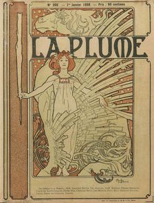 Cover of "La Plume" No 209, 1898. Creator: Mucha, Alfons Marie (1860-1939)