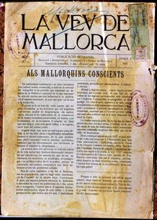 Cover of La Veu de Mallorca Year 1, No. 1, 1917
