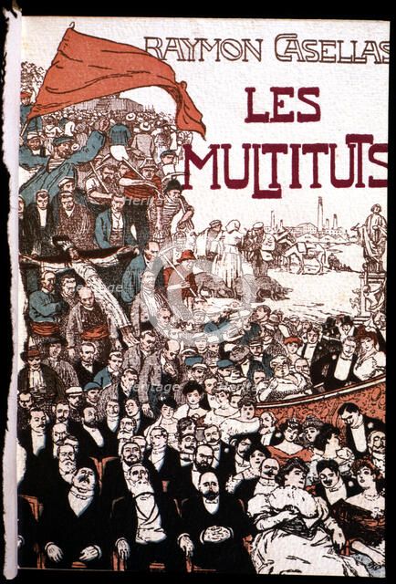 Cover of 'Les Multituds', collection of stories, edition printed in Barcelona in 1906, work by th…