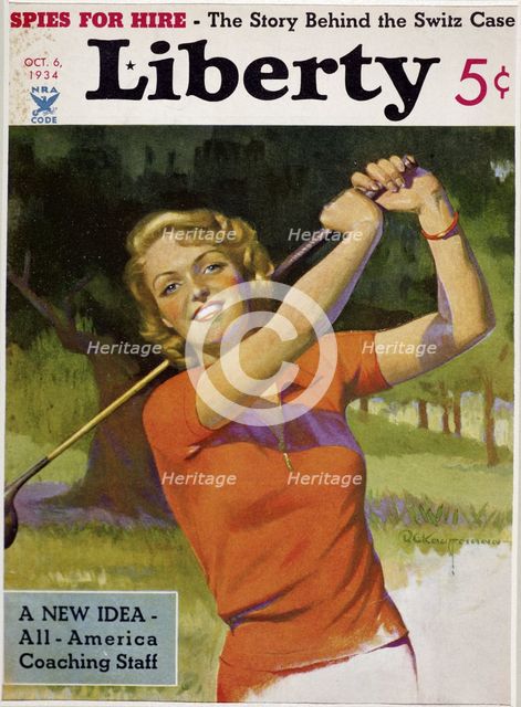 Cover of "Liberty" magazine, 6th October 1934. Creator: Unknown.