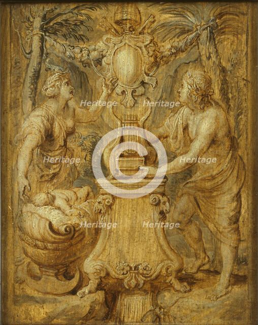 Cover of "Matthiae Casimiri Sarbievii. Lyricorum Libri IV" by Maciej Kazimierz Sarbiewski, 1632. Creator: Rubens, Pieter Paul (1577-1640).