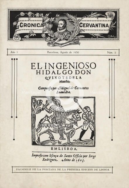 Cover of number 2 corresponding to August 1930 of the literary and bibliographical magazine 'Crón…