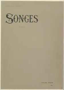 Cover of Songes Album.n.d. Creator: Odilon Redon