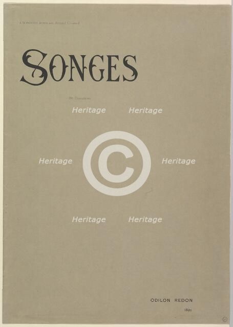 Cover of Songes Album.n.d. Creator: Odilon Redon.