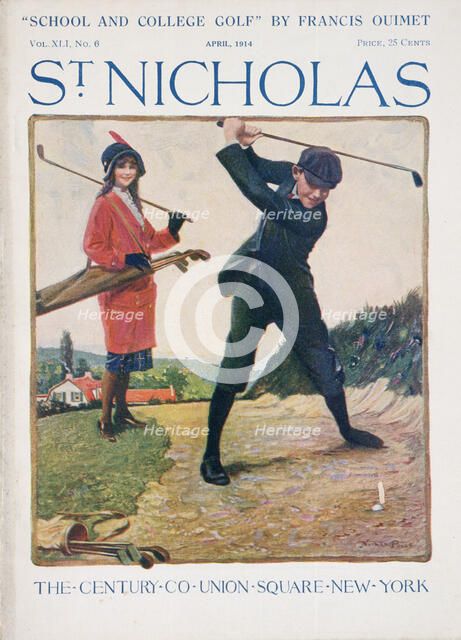 Cover of St Nicholas magazine, American, April 1914. Artist: Unknown