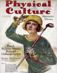 Cover of Physical Culture magazine, American, September c1930s