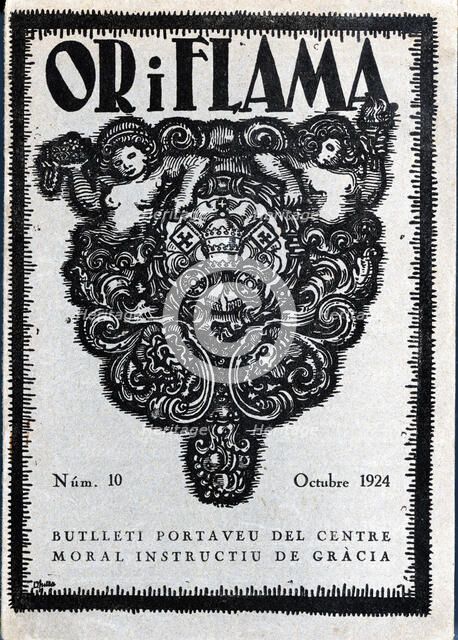 Cover of the magazine 'Or i Flama', number 10, October 1924, published in Barcelona.