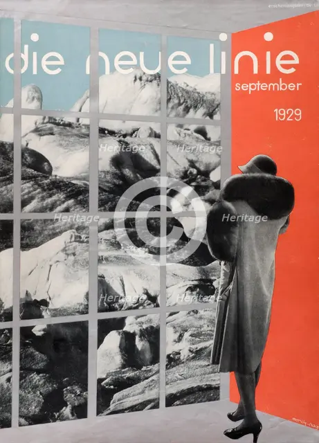 Cover of the magazine "die neue linie", 1929. Creator: Moholy-Nagy, Laszlo (1895-1946).