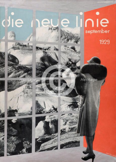 Cover of the magazine "die neue linie", 1929. Creator: Moholy-Nagy, Laszlo (1895-1946).