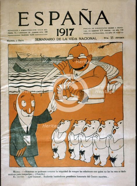 Cover of the magazine 'España' (Spain), Madrid, 1917.