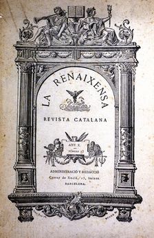 Cover of the magazine La Renaixensa year X, No. 23, Barcelona 1891
