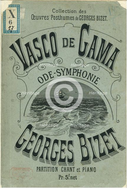 Cover of the ode-symphony Vasco de Gama by Georges Bizet, 1880.