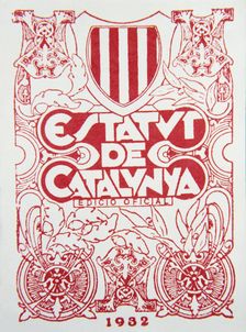 Cover of the official edition of the Statute of Catalonia, 1932