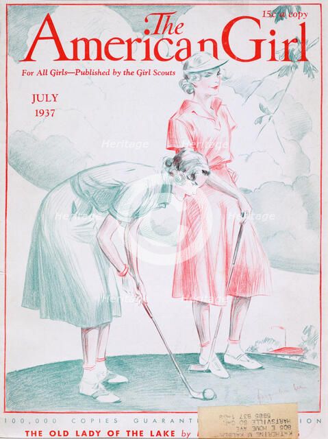 Cover of The American Girl magazine, July 1937. Artist: Unknown