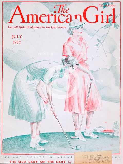 Cover of "The American Girl" magazine, July 1937. Creator: Unknown.