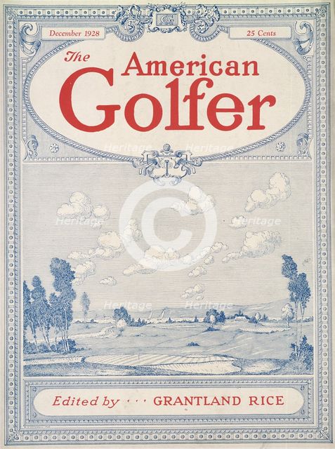 Cover of "The American Golfer" magazine, December 1928. Creator: Unknown.