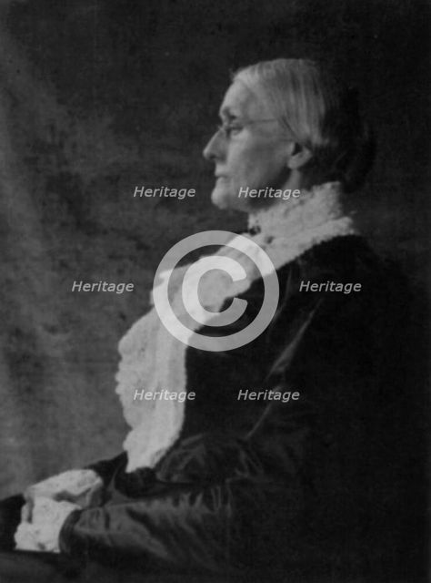 Cover of The Anthony Home Calendar, illustrated with portrait of Susan Brownell Anthony, 1900. Creator: Frances Benjamin Johnston.