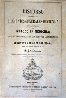 Cover of the book Discourse on the general elements of science ... , 1866. Creator: Letamendi, José de, Dr. (1828 - 1897)