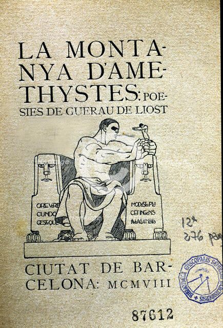 Cover of the book 'La muntanya d'amethystes' (The amethysts mountain) by Jaume Bofill i Mates, pu…