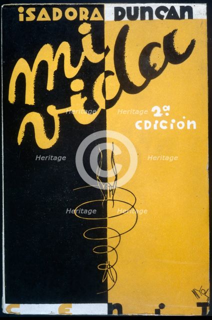 Cover of the book 'My life', published in Madrid in 1931. Creator: Duncan, Isadora (1877-1927).