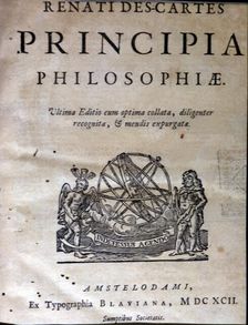 Cover of the book Principia Philosophiae by Descartes, 1692 edition