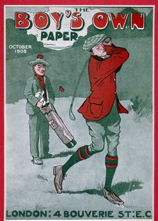Cover of "The Boy's Own Paper", British, October 1908. Creator: Unknown