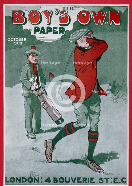 Cover of "The Boy's Own Paper", British, October 1908. Creator: Unknown.